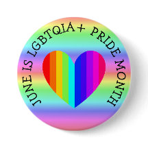 June é LGBTQIA+ Pride Month Button