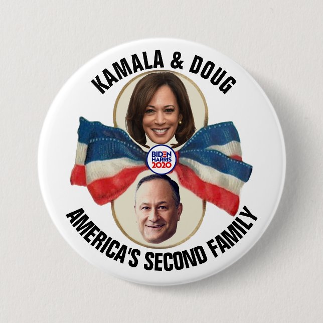 Bóton Redondo 7.62cm Kamala & Doug 2020 (Frente)