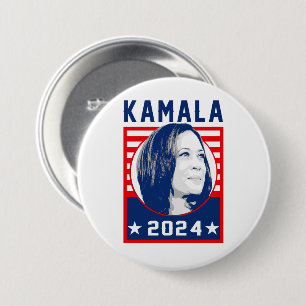 Bóton Redondo 7.62cm Kamala Harris 2024
