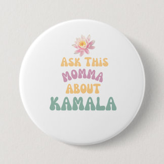 Bóton Redondo 7.62cm Kamala Harris Button