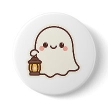 Kawaii Fantasma com Lanterna - Design de Espírito