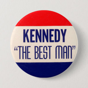 Bóton Redondo 7.62cm Kennedy "o melhor homem "