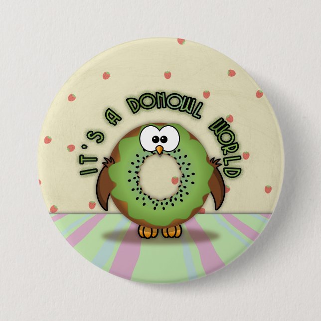 Bóton Redondo 7.62cm kiwi donowl (Frente)