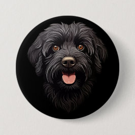 Bóton Redondo 7.62cm Labradoodle Black Dog