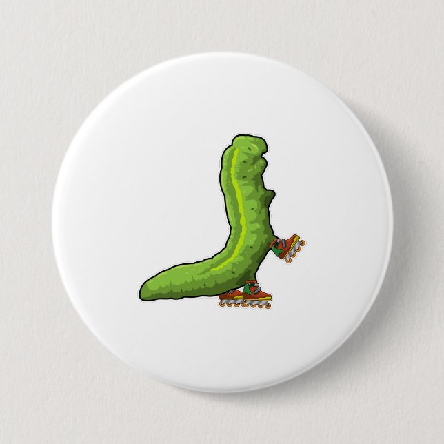 Bóton Redondo 7.62cm Lagarta como patinadora em linha com skates em lin (Frente)