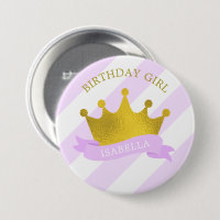 Lavanda e Dourada Tiara "Birthday Girl"