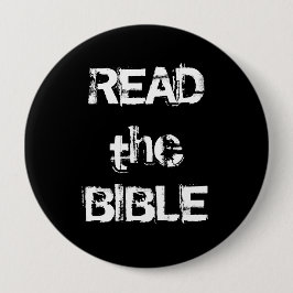 Bóton Redondo 7.62cm Leia a Bíblia preto e branco