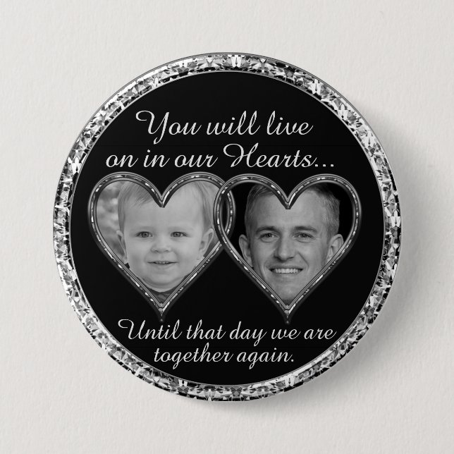 Bóton Redondo 7.62cm Lembrança antiga e jovem (Frente)