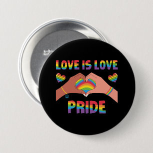 Bóton Redondo 7.62cm LGBTQ - O Amor É O Orgulho