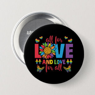 Bóton Redondo 7.62cm LGBTQ - Tudo por amor e amor para todos