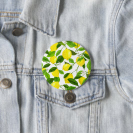 Bóton Redondo 7.62cm Limão de Aquarela