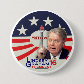 Bóton Redondo 7.62cm Lindsey Graham para o presidente 2016