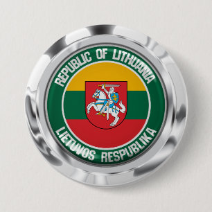 Bóton Redondo 7.62cm Lituânia Round Emblem