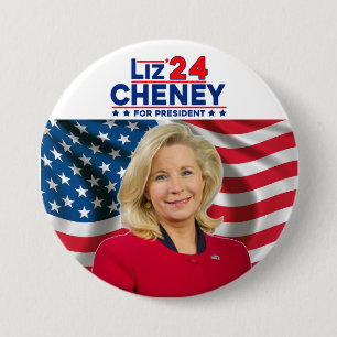 Bóton Redondo 7.62cm Liz Cheney para o Presidente 24