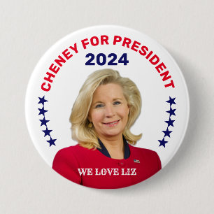 Bóton Redondo 7.62cm Liz Cheney para Presidente