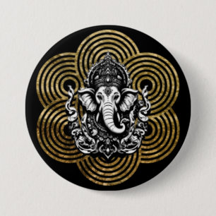 Bóton Redondo 7.62cm Lord Ganesha