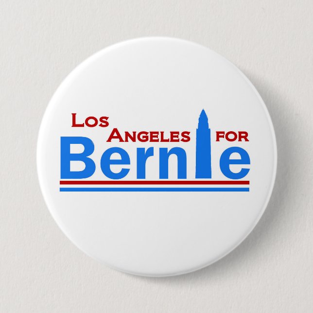 Bóton Redondo 7.62cm Los Angeles para Bernie (Frente)