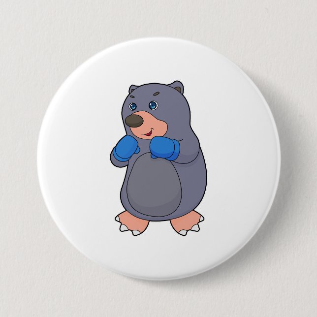 Bóton Redondo 7.62cm Luvas de Boxer Boxer Mole (Frente)