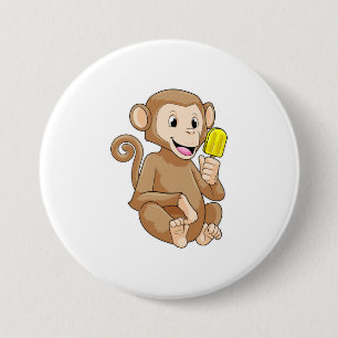 Bóton Redondo 7.62cm Macaco com picolé