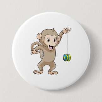 Bóton Redondo 7.62cm Macaco com Yo-yo