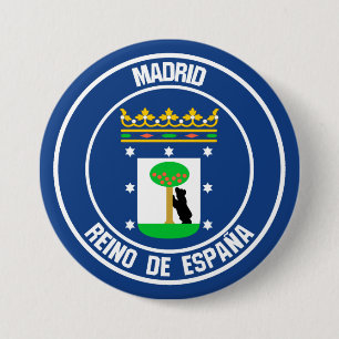 Bóton Redondo 7.62cm Madrid Round Emblem