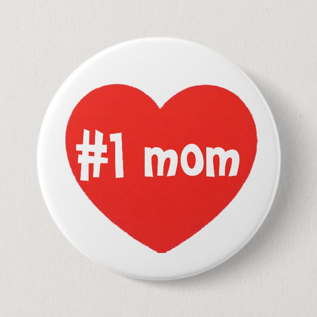 Bóton Redondo 7.62cm mãe número um (Frente)