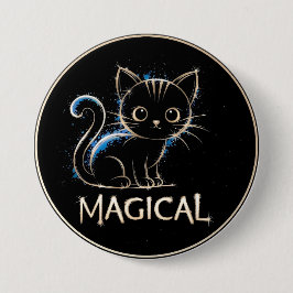 Bóton Redondo 7.62cm Magical Cat Button