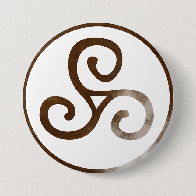 Bóton Redondo 7.62cm Magick - Triskele (Frente)