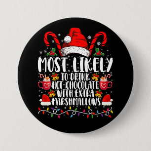 Bóton Redondo 7.62cm Mais Propenso a Beber Marshmallows de Chocolate Qu