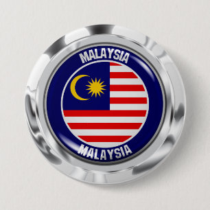 Bóton Redondo 7.62cm Malásia Round Emblem