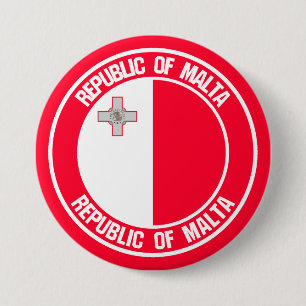 Bóton Redondo 7.62cm Malta Round Emblem