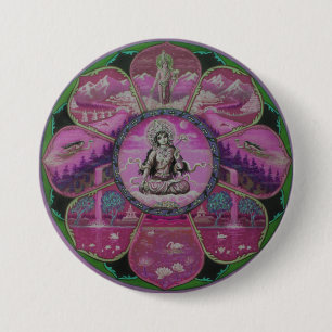 Bóton Redondo 7.62cm Mandala de Tara da deusa
