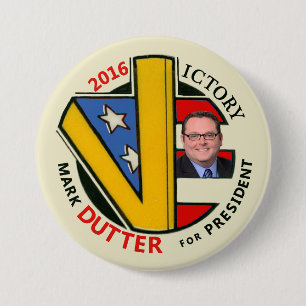 Bóton Redondo 7.62cm Marque Dutter para o presidente 2016