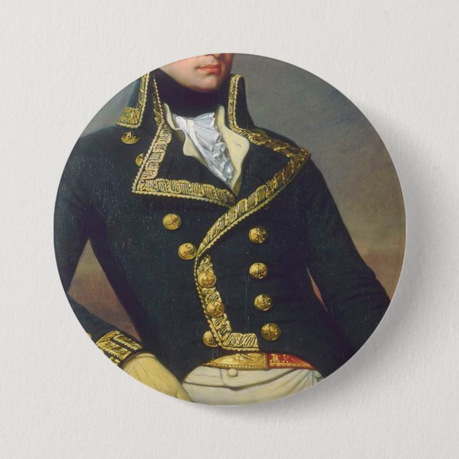 Bóton Redondo 7.62cm Marquis De Lafayette Portrait (Frente)