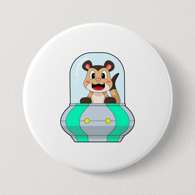 Bóton Redondo 7.62cm Meerkat com Submarino (Frente)