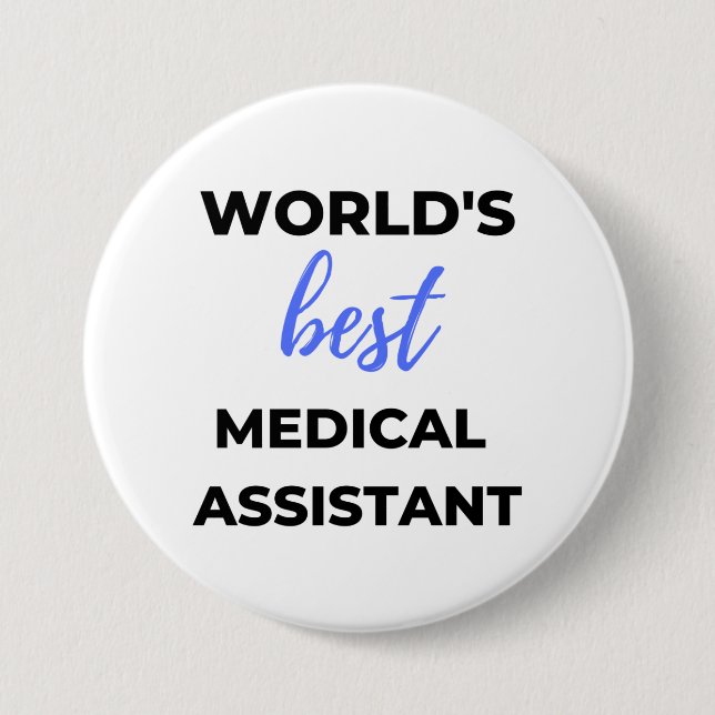Bóton Redondo 7.62cm Melhor Assistente Médico do Mundo 2 (Frente)