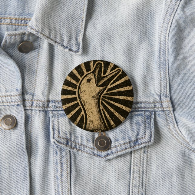 Bóton Redondo 7.62cm Meme Galinha do Pato Engraçado Honk Goose (In Situ)