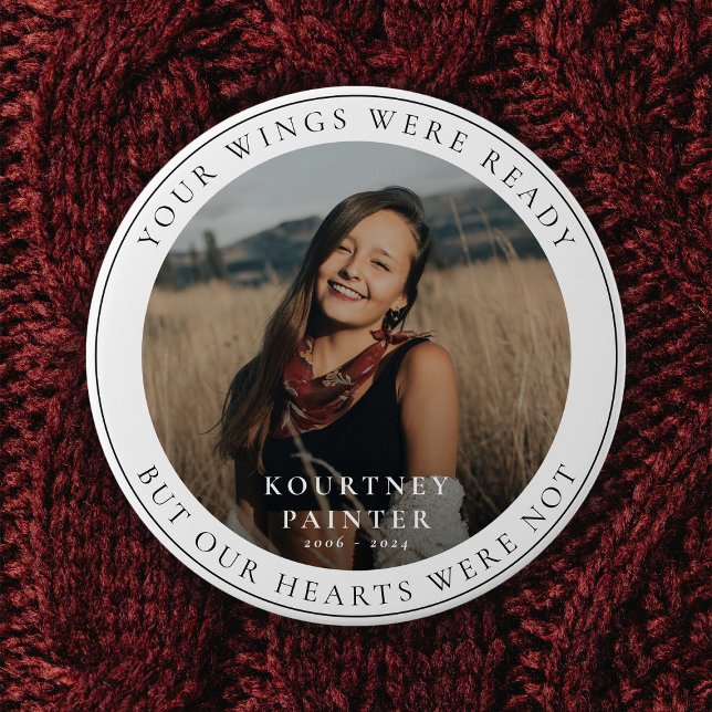 Bóton Redondo 7.62cm Memorial da Foto Moderna (Criador carregado)