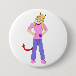 Bóton Redondo 7.62cm menina diabólica