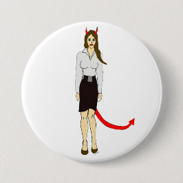 Bóton Redondo 7.62cm menina diabólica