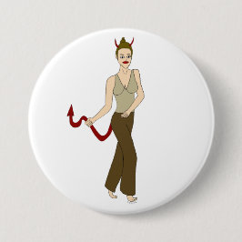 Bóton Redondo 7.62cm menina diabólica