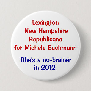 Bóton Redondo 7.62cm Michele Bachmann Lexington New Hampshire