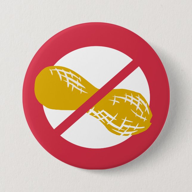 Bóton Redondo 7.62cm Miúdos livres da alergia da porca do amendoim (Frente)