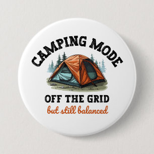 Bóton Redondo 7.62cm Modo de Camping: fora da grade - Presente Contabil