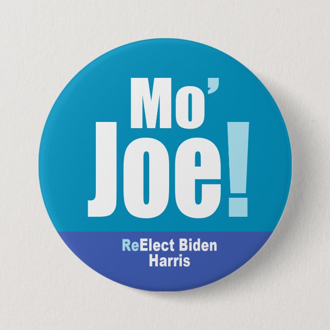Bóton Redondo 7.62cm Mo'Joe! - ReElect Biden-Harris (Frente)
