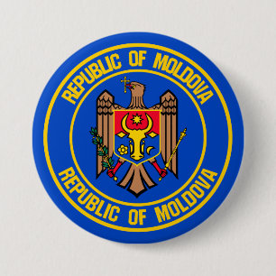Bóton Redondo 7.62cm Moldávia Round Emblem