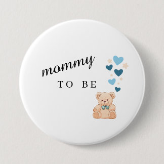 Bóton Redondo 7.62cm Mommy To Be Baby Shower Button