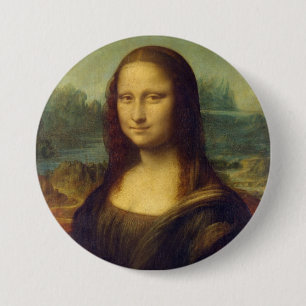 Bóton Redondo 7.62cm Mona Lisa do Da Vinci