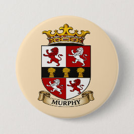 Bóton Redondo 7.62cm Murphy Family Coat of Arms Button