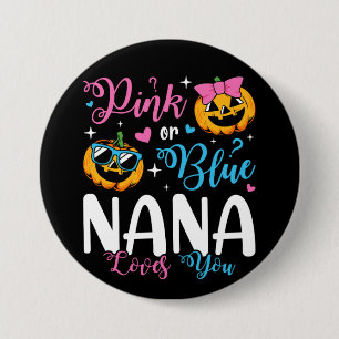 Bóton Redondo 7.62cm Nana Rosa Ou Azul Te Ama Pumpkin Baby Round